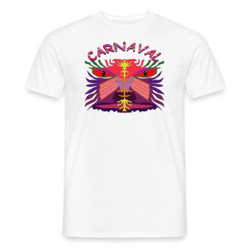 carnival mask - Men's T-Shirt - white - Front - AI Model Male 178 dark (178cm)