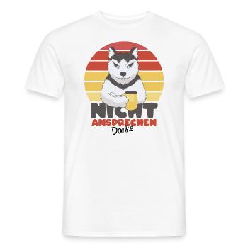 Ich liebe Kaffee, nicht ansprechen Hund - Männer T-Shirt - Weiß - Vorne - AI Model Male 178 dark (178cm)