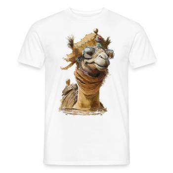 Cooles Kamel - Männer T-Shirt - Weiß - Vorne - AI Model Male 178 dark (178cm)