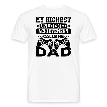 Meine höchste offene Errungenschaft nennt mich Vater - Männer T-Shirt - Weiß - Vorne - AI Model Male 178 dark (178cm)