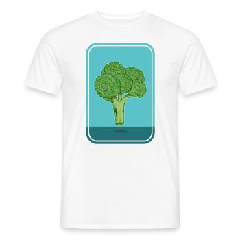 J’adore le brocoli - T-shirt homme - blanc - Devant - AI Model Male 178 dark (178cm)