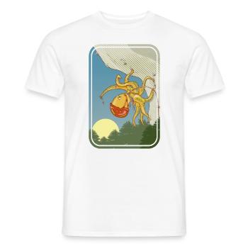 Octopus rock climber - Men's T-Shirt - white - Front - AI Model Male 178 dark (178cm)