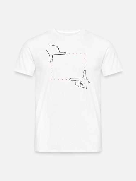 Cadre de signaux manuels – 2 couleurs - T-shirt homme - blanc