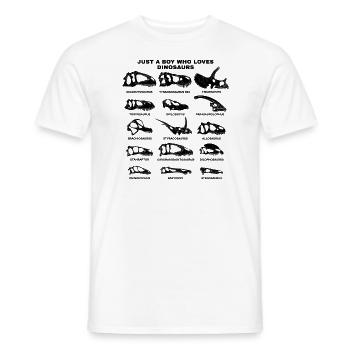 Juste un garçon qui aime les dinosaures - T-shirt homme - blanc - Devant - AI Model Male 178 dark (178cm)