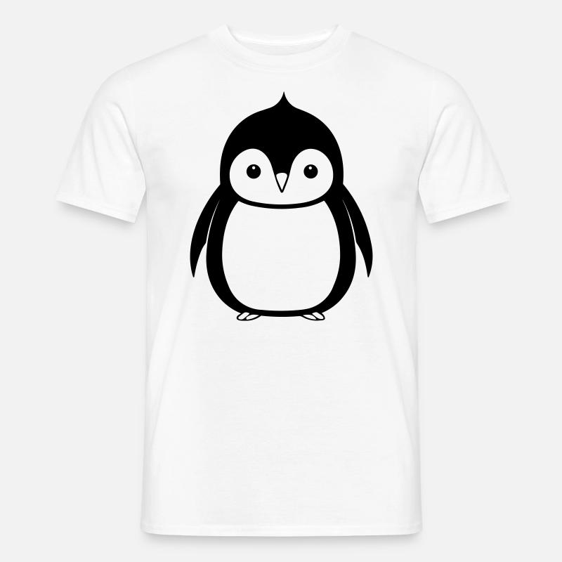 Pinguin - Männer T-Shirt - Weiß