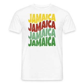 Nice souvenir gift idea from Jamaica - Men's T-Shirt - white - Front - AI Model Male 178 dark (178cm)