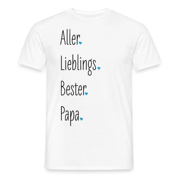 Aller Lieblings Bester Papa, Vater, Geburtstag - Männer T-Shirt - Weiß - Vorne - AI Model Male 178 dark (178cm)