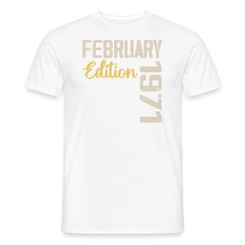 Février 1976 Anniversaire Février 1976 Rétro - T-shirt homme - blanc - Devant - AI Model Male 178 dark (178cm)