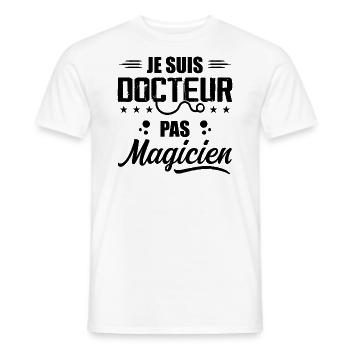 I'm Doctor Not Magician Gift for Doctor - Men's T-Shirt - white - Front - AI Model Male 178 dark (178cm)