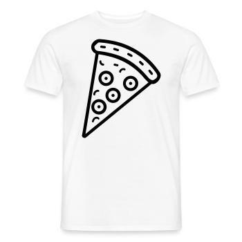 part de pizza - T-shirt homme - blanc - Devant - AI Model Male 178 dark (178cm)