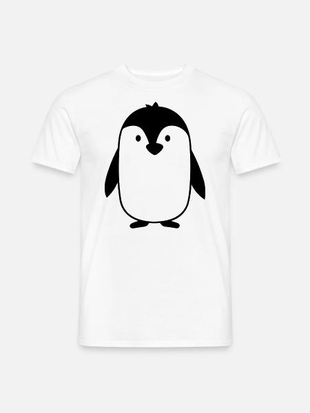 Pinguin - Männer T-Shirt - Weiß