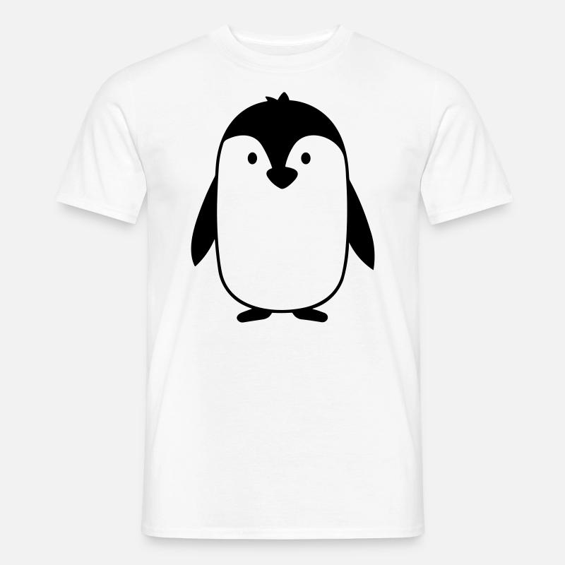 Pinguin - Männer T-Shirt - Weiß