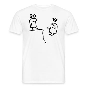 20 Years - Fun 20th Anniversary Gift 20 Years - Men's T-Shirt - white - Front - AI Model Male 178 dark (178cm)