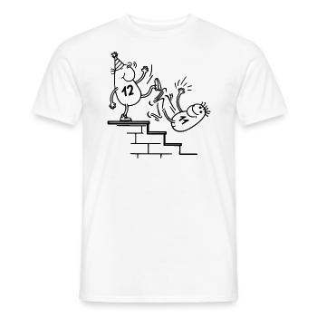 12. Geburtstagsfeier lustig für 12 Jahre alt - Männer T-Shirt - Weiß - Vorne - AI Model Male 178 dark (178cm)