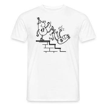 17. Geburtstagsfeier lustig für 17 Jahre alt - Männer T-Shirt - Weiß - Vorne - AI Model Male 178 dark (178cm)