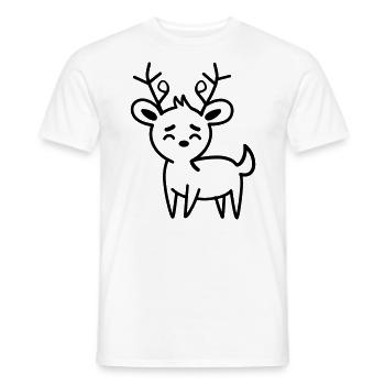 Hirsch - Männer T-Shirt - Weiß - Vorne - AI Model Male 178 dark (178cm)
