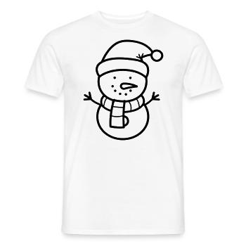 Bonhomme de neige - T-shirt homme - blanc - Devant - AI Model Male 178 dark (178cm)