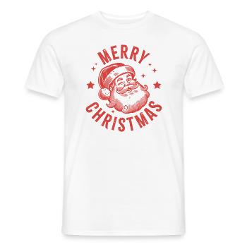 Joyeux Noël Père Noël - T-shirt homme - blanc - Devant - AI Model Male 178 dark (178cm)