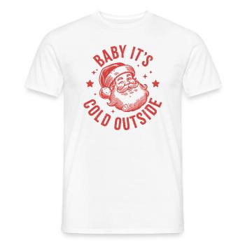 Bébé, il fait froid dehors Père Noël - T-shirt homme - blanc - Devant - AI Model Male 178 dark (178cm)