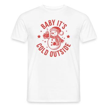 Bébé, il fait froid dehors Bonhomme de neige - T-shirt homme - blanc - Devant - AI Model Male 178 dark (178cm)