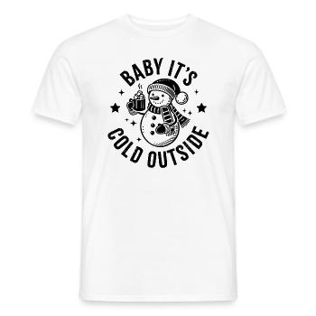 Bébé, il fait froid dehors Bonhomme de neige - T-shirt homme - blanc - Devant - AI Model Male 178 dark (178cm)