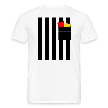 Schiedsrichter Kostüm Fußball Schiri Karneval - Männer T-Shirt - Weiß - Vorne - AI Model Male 178 dark (178cm)