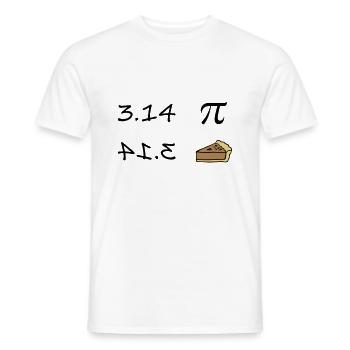 Pi - Pie - Men's T-Shirt - white - Front - AI Model Male 178 dark (178cm)
