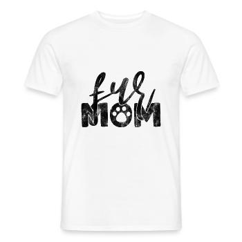maman fourrure - Drôles de dictons de chat - T-shirt homme - blanc - Devant - AI Model Male 178 dark (178cm)
