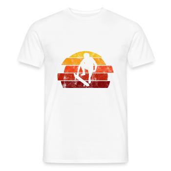 Skateboarder Skateboard Skater Skate Skateing - T-shirt homme - blanc - Devant - AI Model Male 178 dark (178cm)