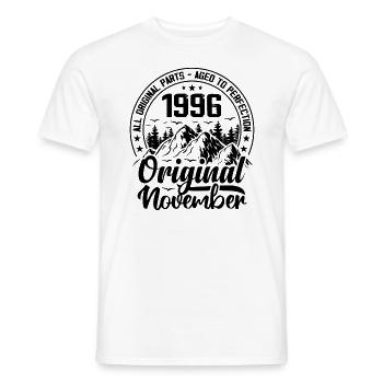 1996 novembre Original 28 Ans cadeau Anniversaire - T-shirt homme - blanc - Devant - AI Model Male 178 dark (178cm)