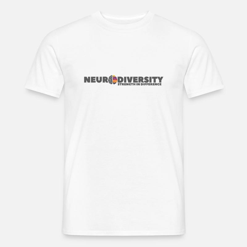Neurodiversité: force dans la différence - T-shirt homme - blanc