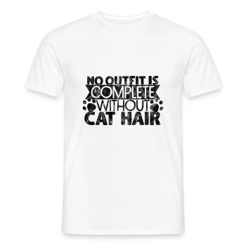 No Outfit is Complete Without Cat Hair - Men's T-Shirt - white - Front - AI Model Male 178 dark (178cm)