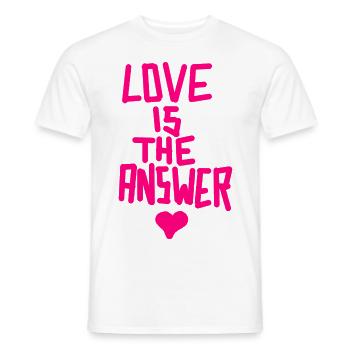 l'amour est la réponse - T-shirt homme - blanc - Devant - AI Model Male 178 dark (178cm)