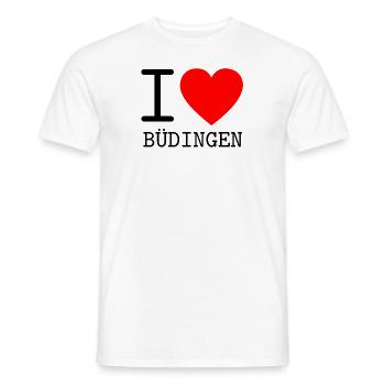 Deutschland I love Büdingen Bundesland Hessen - Männer T-Shirt - Weiß - Vorne - AI Model Male 178 dark (178cm)