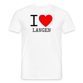 Deutschland I love Langen Bundesland Hessen - Männer T-Shirt - Weiß - Vorne - AI Model Male 178 dark (178cm)