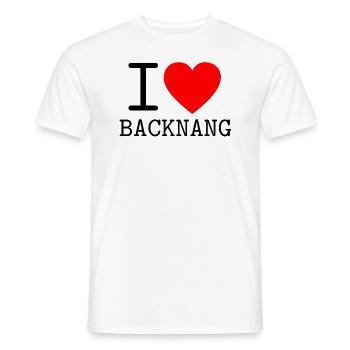 Deutschland I love Backnang Baden-Württemberg - Männer T-Shirt - Weiß - Vorne - AI Model Male 178 dark (178cm)