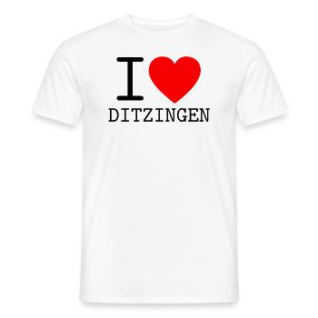 Deutschland I love Ditzingen Baden-Württemberg - Männer T-Shirt - Weiß - Vorne - AI Model Male 178 dark (178cm)