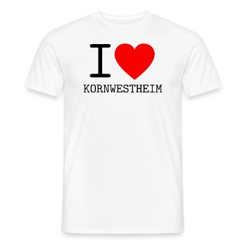 Deutschland I love Kornwestheim Baden-Württemberg - Männer T-Shirt - Weiß - Vorne - AI Model Male 178 dark (178cm)