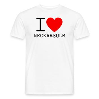 Deutschland I love Neckarsulm Baden-Württemberg - Männer T-Shirt - Weiß - Vorne - AI Model Male 178 dark (178cm)