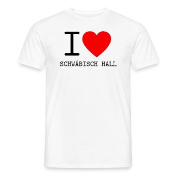 Deutschland I love Schwäbisch Hall Baden-Württemb - Männer T-Shirt - Weiß - Vorne - AI Model Male 178 dark (178cm)