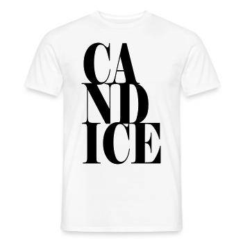 Candice Nom Prénom Police moderne Word Art - T-shirt homme - blanc - Devant - AI Model Male 178 dark (178cm)