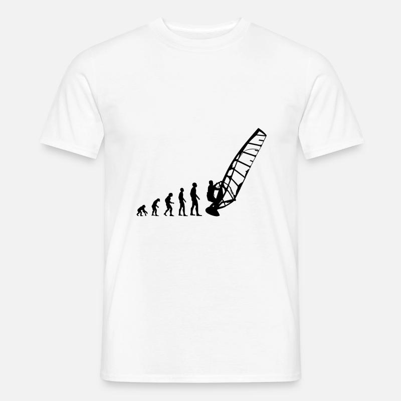 Windsurfer Surfing Windsurfing Windsurfing Evolution - Men’s T-shirt - white
