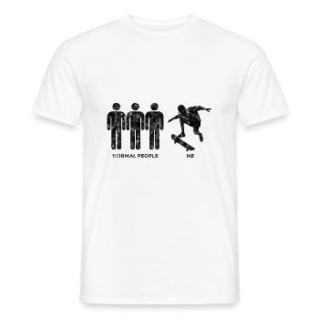 Skateboarder Skateboard Skater Skate Skateing - T-shirt homme - blanc - Devant - AI Model Male 178 dark (178cm)