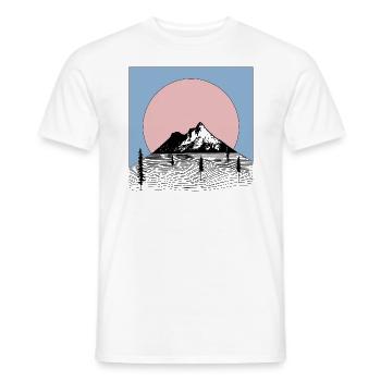 Esthétique de montagne Esthétique Graphique - T-shirt homme - blanc - Devant - AI Model Male 178 dark (178cm)