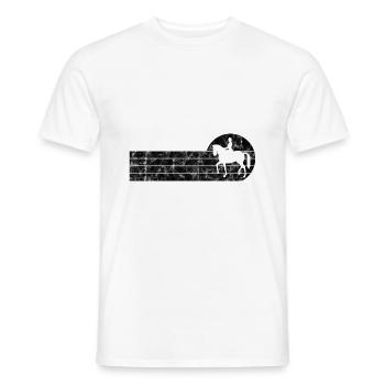 Dressage Cavalier de dressage Cheval d’équitation - T-shirt homme - blanc - Devant - AI Model Male 178 dark (178cm)