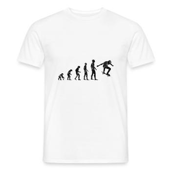 Skateboarder Evolution Skateboard Skater Skate - Männer T-Shirt - Weiß - Vorne - AI Model Male 178 dark (178cm)
