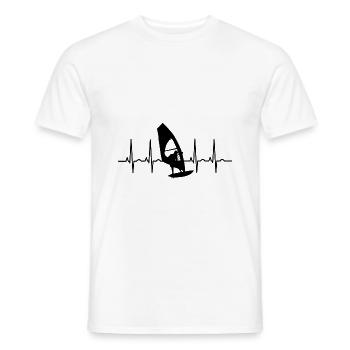 Windsurfing WindsurferSurfing ECG Windsurfing - Men's T-Shirt - white - Front - AI Model Male 178 dark (178cm)