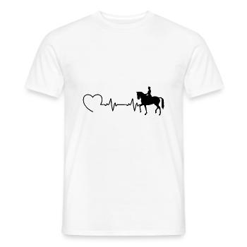 Dressage Équitation Cavaliers de dressage Équitation Équitation - T-shirt homme - blanc - Devant - AI Model Male 178 dark (178cm)