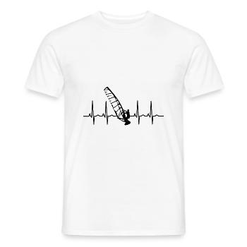 Windsurfen Surfen Windsurfer EKG Windsurfing - Männer T-Shirt - Weiß - Vorne - AI Model Male 178 dark (178cm)