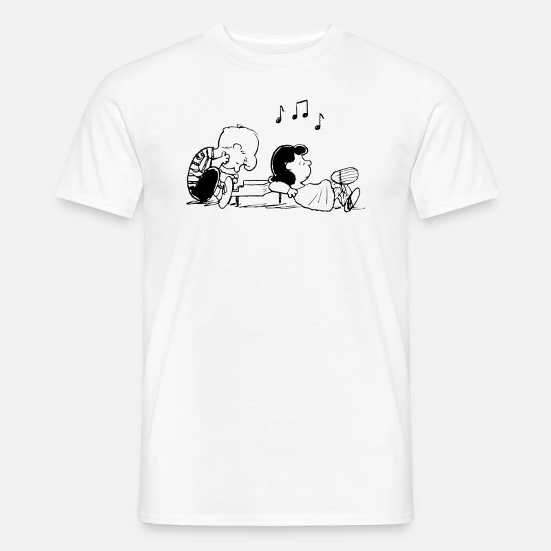 Peanuts Schroeder e Lucy - T-shirt uomo - bianco